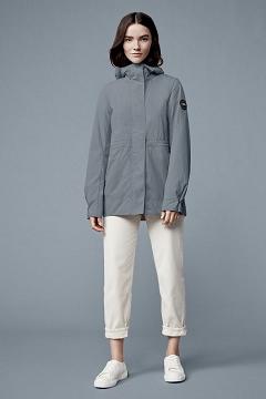 Chamarras Canada Goose Mujer Outlet - Davie Rompevientos Black Label Grises FC8472903